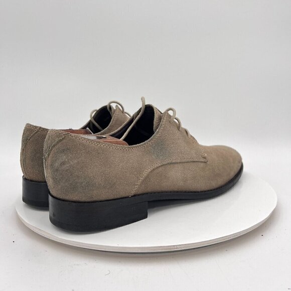 John Varvatos Men Size 8.5M Grey Suede Plain Toe Lace Up Low Derby Shoes - Picture 5 of 15